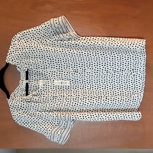 Max Studio Black and White Polka Dot Blouse